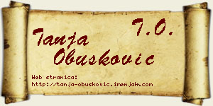Tanja Obušković vizit kartica